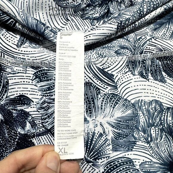 Fabletics Define Leggings High Waist Powerhold Blue Floral Print Women sz XL - Picture 5 of 7